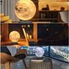 Tricolor Light Rotating Moon Lamp Indoor Decorative Lights Spin Moon Projector Kids Room Calming Sleep Aid Light