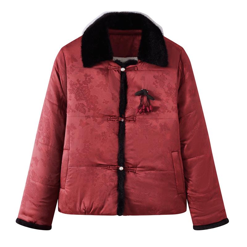 Fashionable Winter Short Cotton Jacket for Mothers 2025: Stylish Mid-Aged and Elderly Women's Plus Velvet Warm Clothing