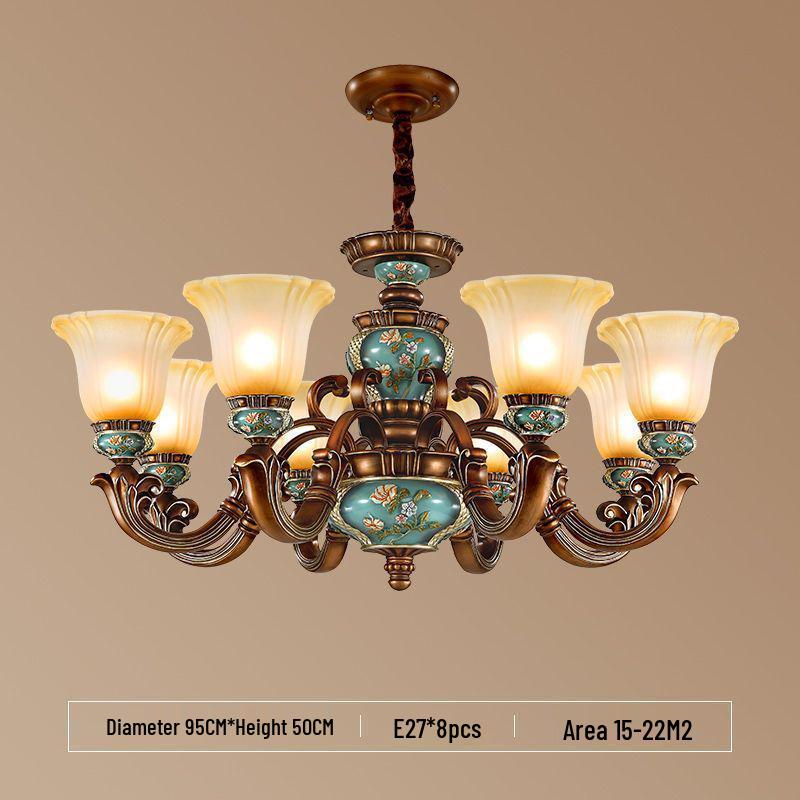 European Luxury Chandelier - Retro Atmospheric Lighting for Living Rooms and Bedrooms