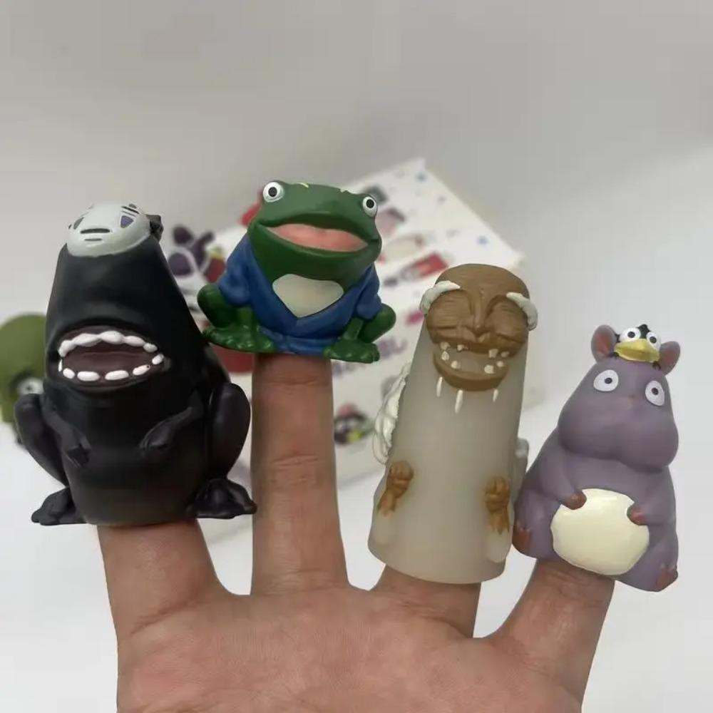 Spot Japanese Anime White Dragon Coal Ball Elf Faceless Male Finger Doll Decoration Blind Box Finger Set Toy Festival Gifts