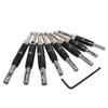 Black & White Hex Shank Woodworking Hinge Positioning Drill Bit Set