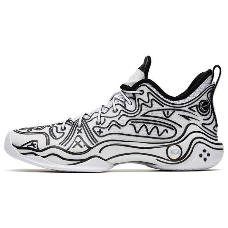 Anta Men Shock Wave 4 White Black Red 112321111-1 45
