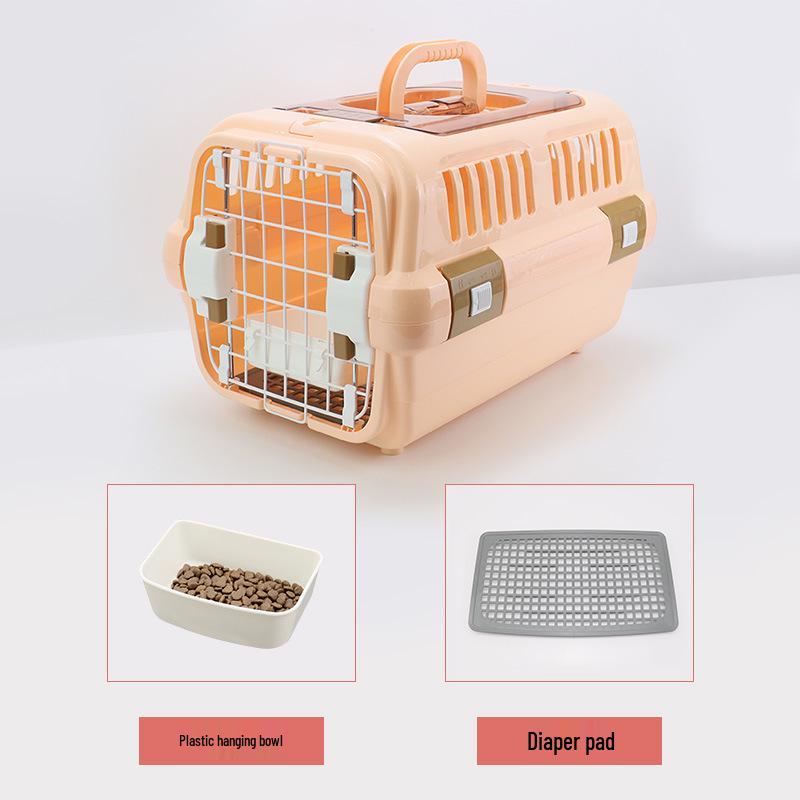 Portable Pet Travel Crate: Breathable, Handheld Carrier for Cats & Dogs