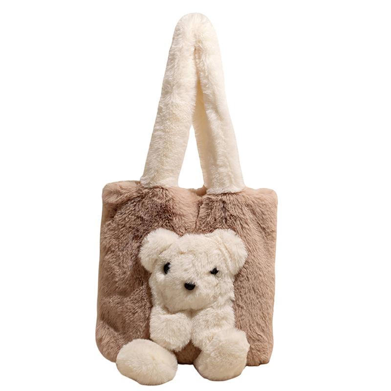 Cute Little Bear Girl Single-shoulder Bag, High Appearance Level, Fashionable and Simple Bag