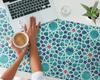 Non-slip Desk Mat for Office Geometric Pattern 120X60 Cm