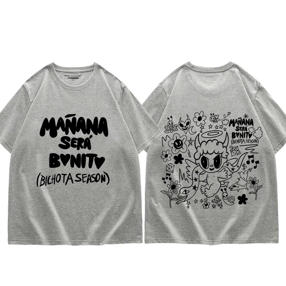 Singer Karol G 2023 New Album Print T Shirt Unisex Women High Street Fashion Oversized T Shirts 100% Cotton Short Sleeve T-shirts