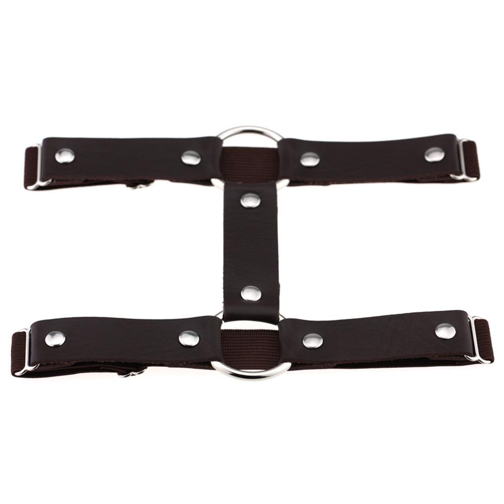 Sexy Leg Garter Wraps for Raves Goth Leg Chain Adjustable Elastice 2 Rows Punk Harness Jewelry  Gothic  Accessories