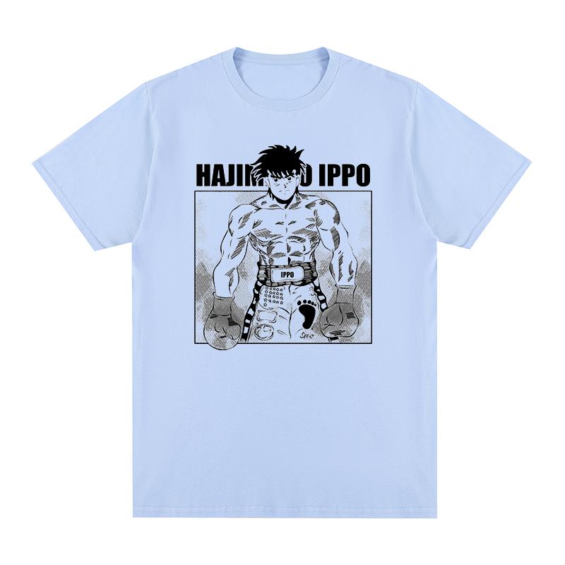 Hajime No Ippo Vintage bavlněné tričko Anime Makunouchi Letní móda Anime trička Harajuku Streetwear Krátký rukáv Unisex topy