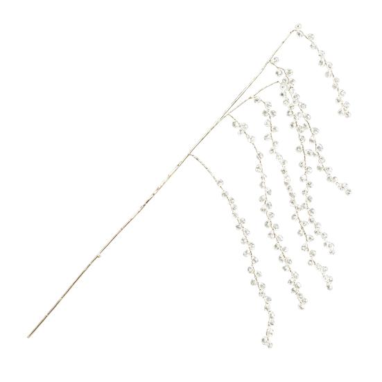 Funkelnde Zweig-Füller, Künstliche Kristall-Weihnachtsbaumstecker, Acryl-Weiß-Glitzer-Sprays für Feiertagsdekoration und Winterhochzeitskranz-Mittelstücke,