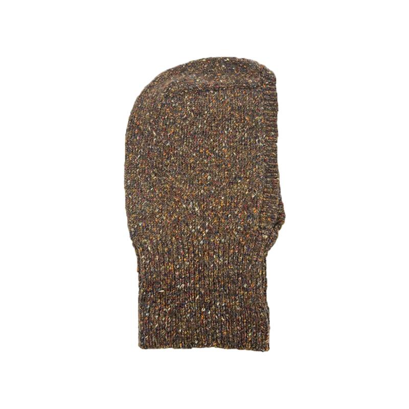 New Design Balaclava for Woman Girls Knitted Hoodie Beanie Hat Outdoor Winter Windproof Balaclava Facemask кофейный
