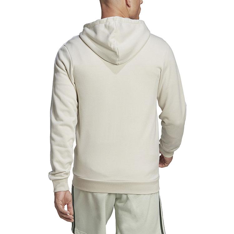 Adidas Striped Zip Hoodie Jacket Men Outerwear Grey HL2260