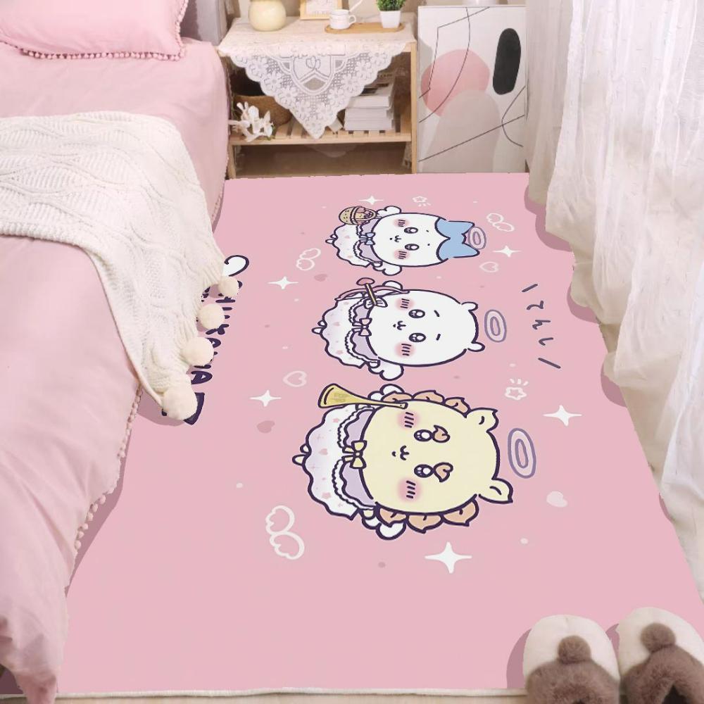 Chiikawa Cute Floor Mat Playful Bedroom Carpet Soft Living Room Rug Kawaii Home Decor Pink Aesthetic Gaming Chair Mat