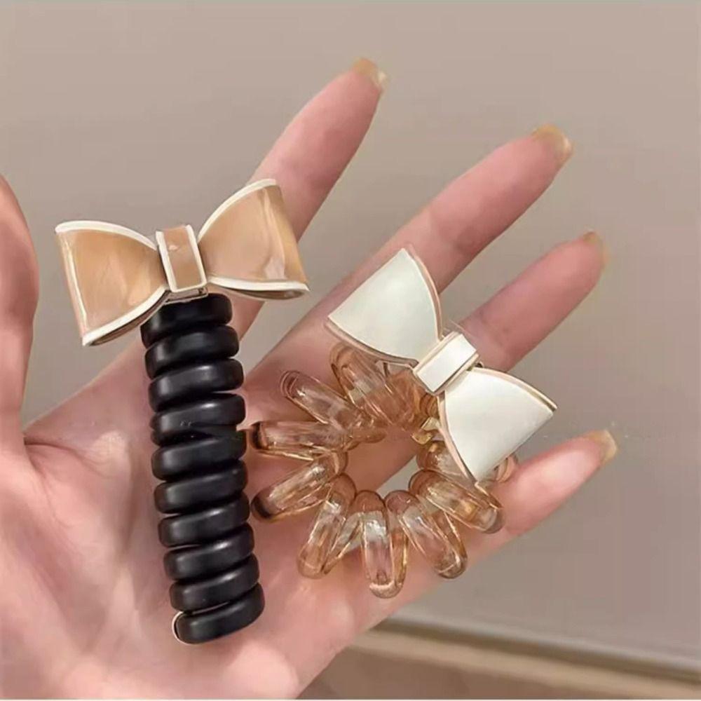 

Эластичные резинки для волос из телефонного шнура, резинки для волос с телефонной линией, новые резинки для волос из телефонного провода