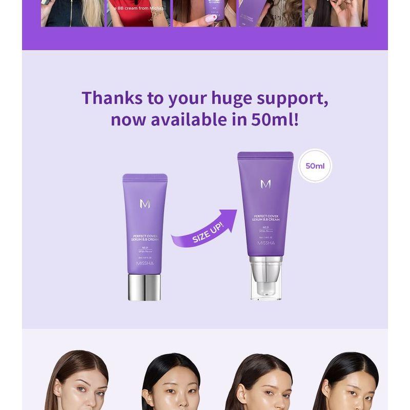 MISSHA - Perfect Cover Serum B.B Cream - 4 Colors