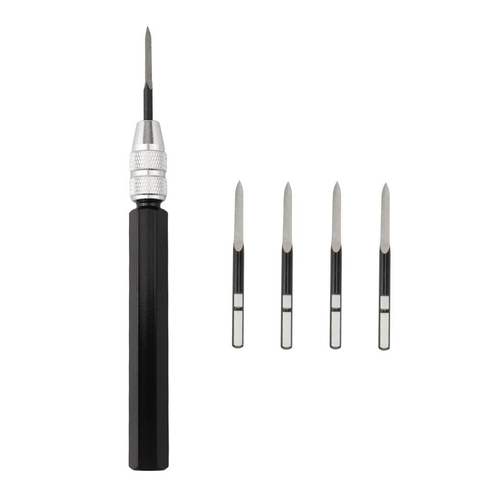 Multi Purpose Deburring Tool with Adjustable SC1300 Handle and 5 BD5010 Blades for Metalworking and Preparation