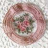 Small Round Coaster European Lace Embroidered Dining Table Mat Decorative Fabric Coffee Table Mat Embroidery Retro Heat Insulation Weaving