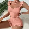 Set Pigiama da Donna Sexy Stile Europeo con Camicia e Pantaloncini