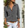 Ladies Shirts Lapel Long Sleeve Shirts Women's Shirt Lapel Long Sleeve Shirt