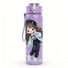 1PC Dark Coat Fashion Girl Character Pattern 750ml Color Plastic Sports Water Bottle Leakproof Flip Straw Lid Suitable for Sports Office Home Use