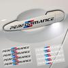 4 peças Emblema Maçaneta Porta Carro Performance Adesivos 3D Para M F30 F31 F34 F35 F80 G30 G31 F01 F02 F20 F21 F52 E46 X1 X3 X5 X6 X7