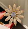 1Pc Shiny Flower Brooch for Women Men Exquisite Flower Plant Pins Brooches Jewelry Trendy Accessories Party Gift