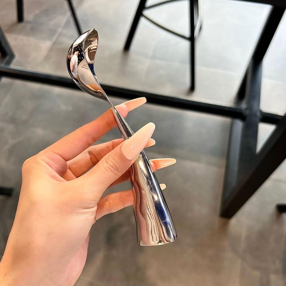 Self-melting Ice Cream Spoon 304 Stainless Steel Gelato Ball Spoon Durable Watermelon Scoop  Yogurt