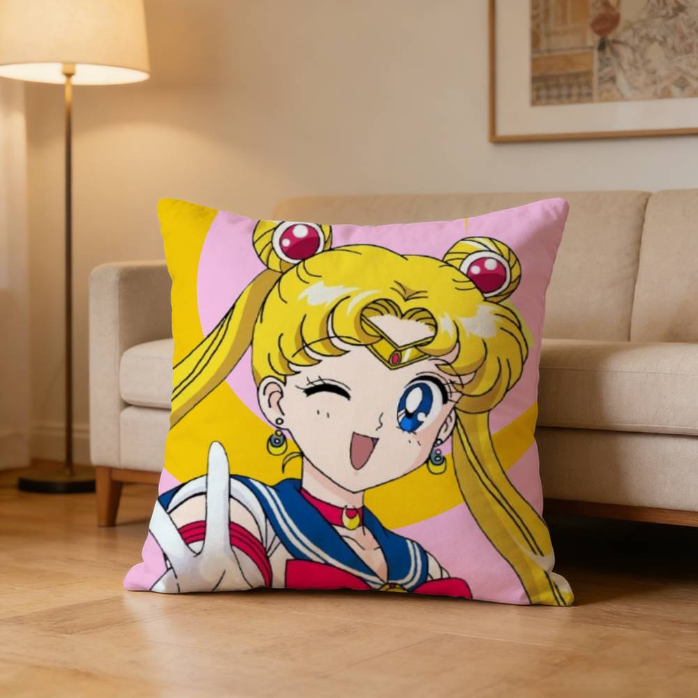 Cute Usagi Tsukino  Sailor Moon Pillow Case Pattern Printed Pillowcase For Living Room Sofa Cushion Cover