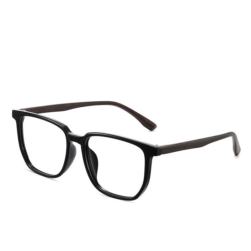 Wood Pattern Retro Anti Blue Light Glasses for Men Optical TR90 Male Square Glasses Frame Women Clear Lens Gift Frames F75233