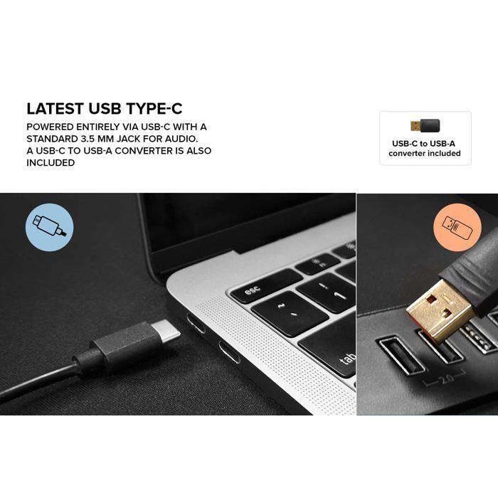 Enceintes USB 2.0 - Creative - Pebble V2 - Design minimaliste - Connectivité USB-C - 8 W RMS