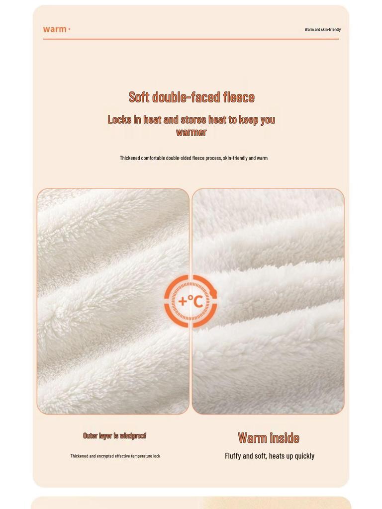 Women's Fleece-Lined Double-Sided Coat - Thickened, Purple, Autumn/Winter 2024