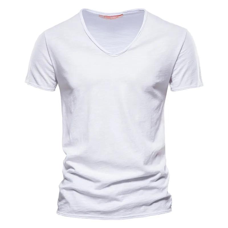 Qualität 100% Baumwolle Herren T-Shirt Modischer Schnitt Slim Fit Einfarbiges Herren-T-Shirt Oberteile T-Shirts Brasilien Kurzarm-T-Shirt Für Männer