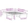 Vidaxl Bed Frame Without Mattress, White, 135X190 Cm, Solid Pine Wood