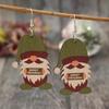 Santa Claus Christmas Letter Wooden Earrings