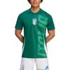 Adidas Italy Pre-Match Jersey Printed Round Neck Short Sleeve Soccer Shirt Men Tops Dark-Green IW7950