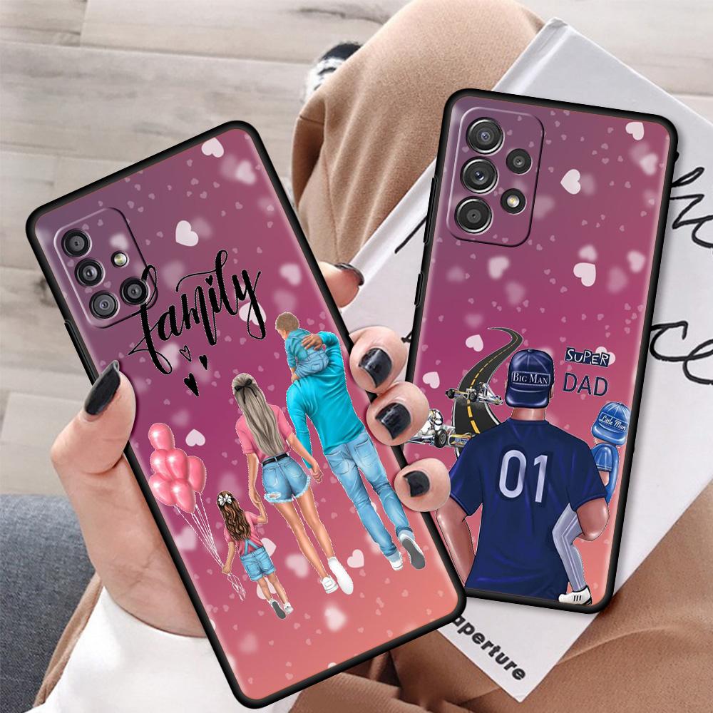 Family Children Boys And Girls Coque For Samsung Galaxy A51 A71 A12 A21s A72 A52 A42 A32 A22 A41 A31 A02s A03s Soft Phone Cases