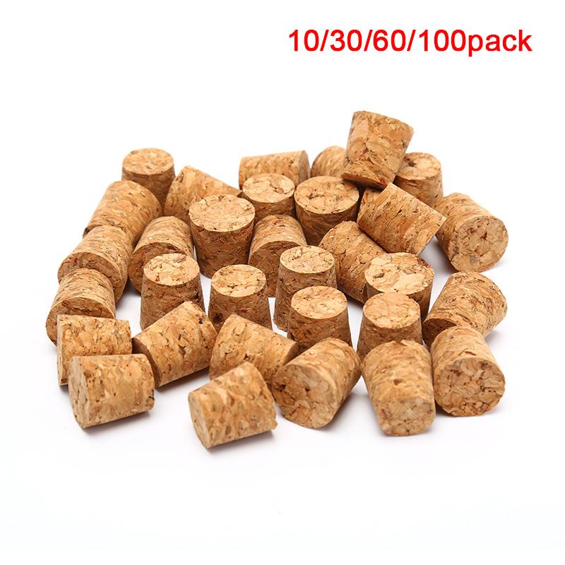 100Pcs Tapered Natural Cork Bottle Stoppers Wine Corks Crafts 18*15*20Mm