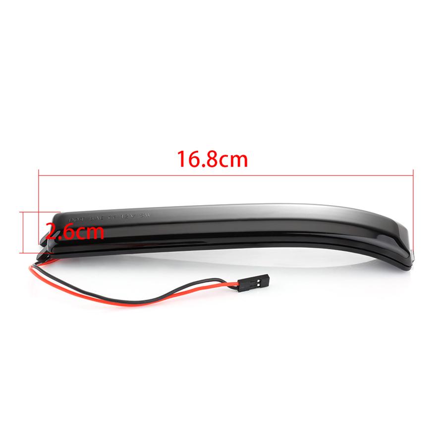 2Pcs LED Side Mirror Light Turn Signal Smoke Lens Reflector For Ford 09-14 F150