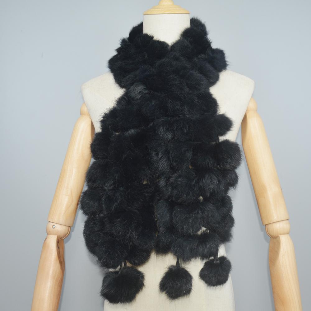

Women Winter Warm Real Rabbit Fur Scarf Hot Sale Natural Rabbit Fur Muffler 2026 Lady 100% Genuine Fur Scarves Wholesale Retail Length 125cm чёрный