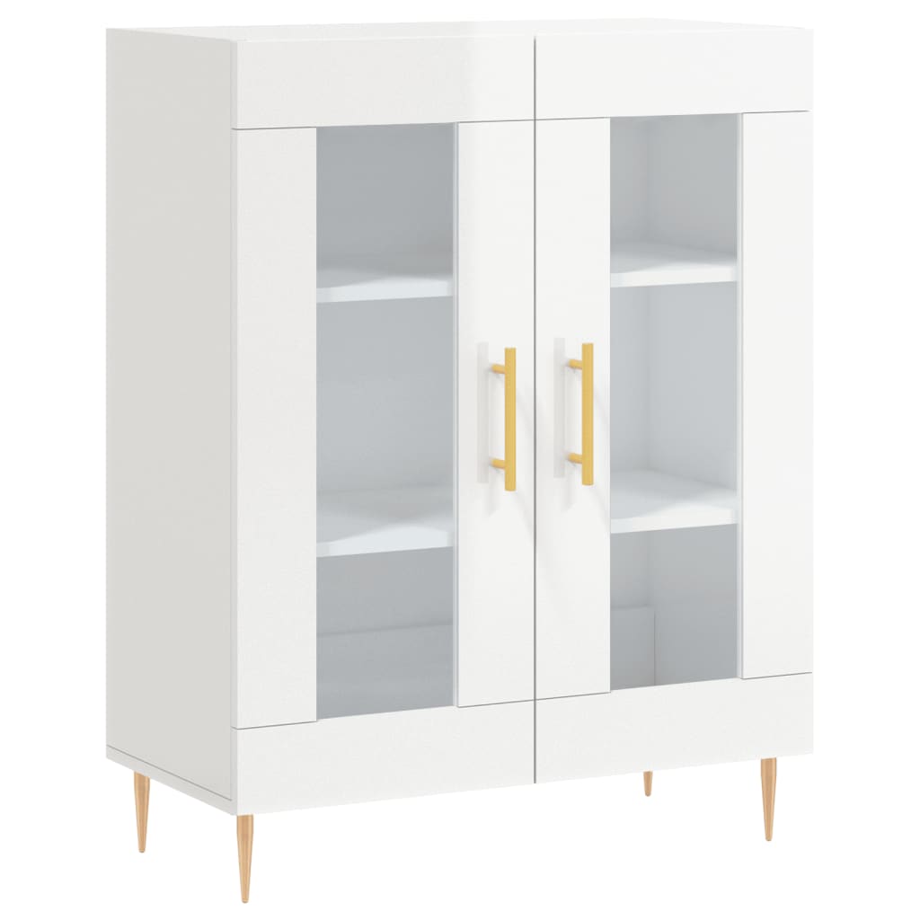 Vidaxl Schrank, Weiß, Glänzend, 69,5X34X90 Cm, Holzwerkstoff