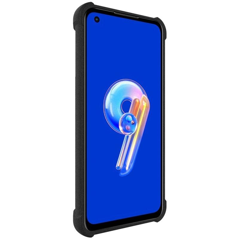 

IMAK For Asus Zenfone 9 5G Anti-fingerprint Matte Phone Case Shockproof Airbag TPU Back Cover Black