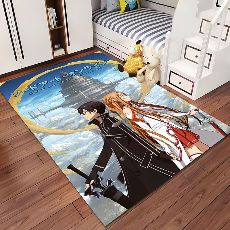 Sword Art Online Anime Carpet suitable as a non-slip mat for the living room or bedroom sofa