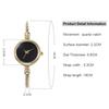 Fashion Women No Scale Round Dial Alloy Wire Band Bangle Quartz Wrist Watch