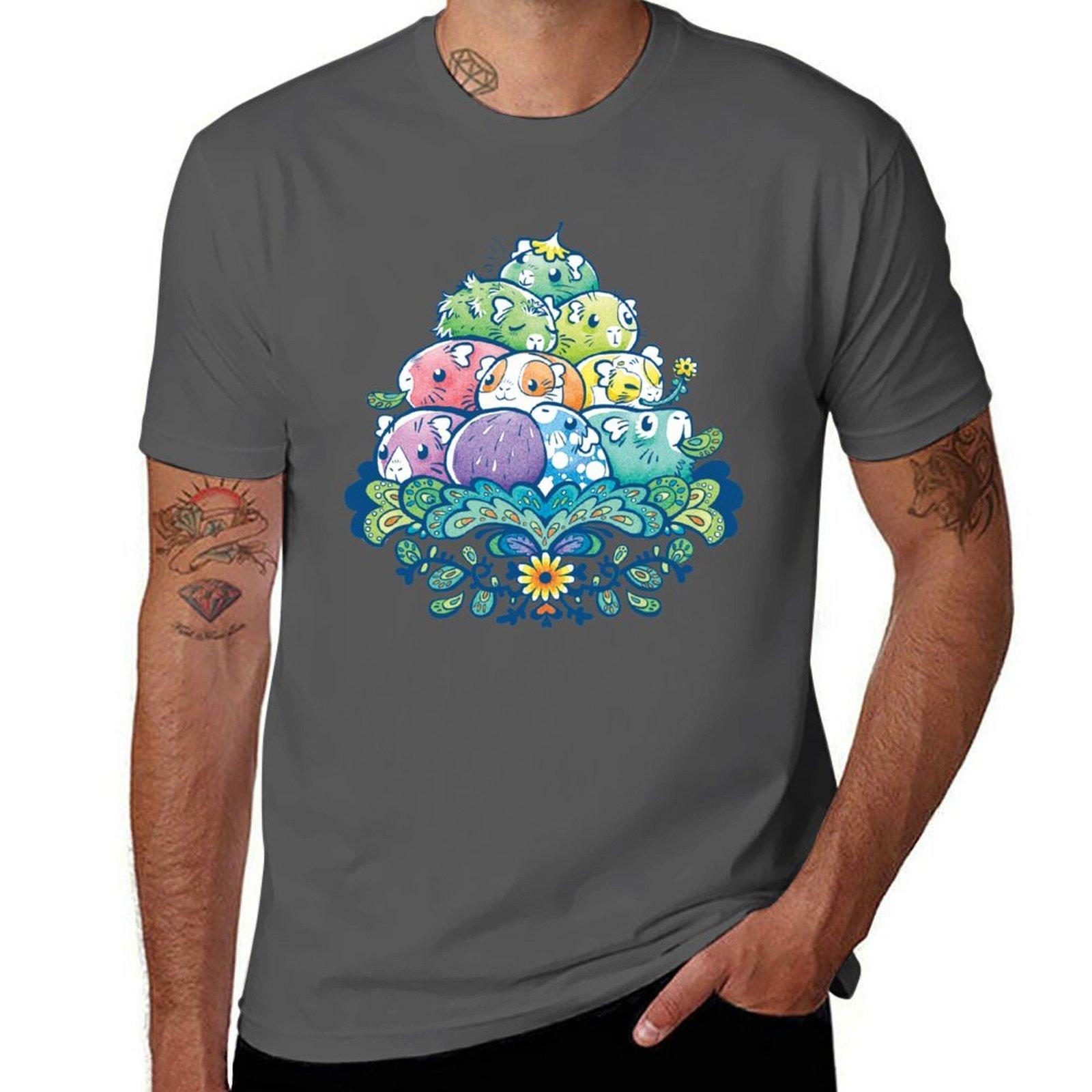 

Blooming Piggy Pile T-Shirt t shirts for man cotton t shirts for man cotton funny T-Shirt 4XL