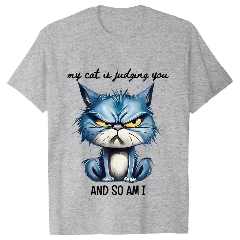 Funny Cat Sarcastic Antisocial Attitude Print Tshirts for Women Angry Cat T-shirts Not Today Introvert Female Tee Shirts