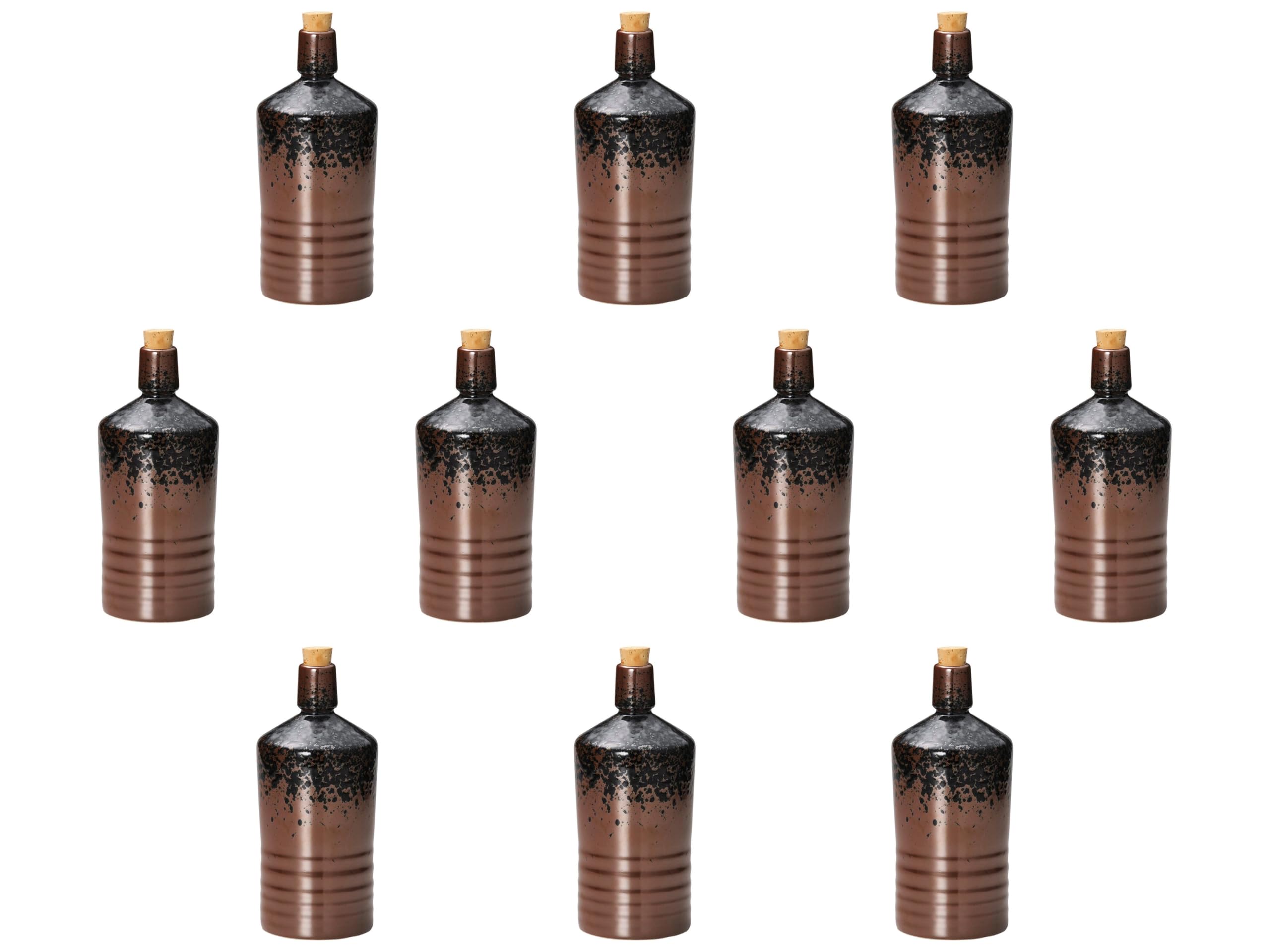 

Set of 10 Black Blown 4 Bottles x cm Shochu Bottles by Setomonohonpo No. [9.0 21.5 (700cc)]