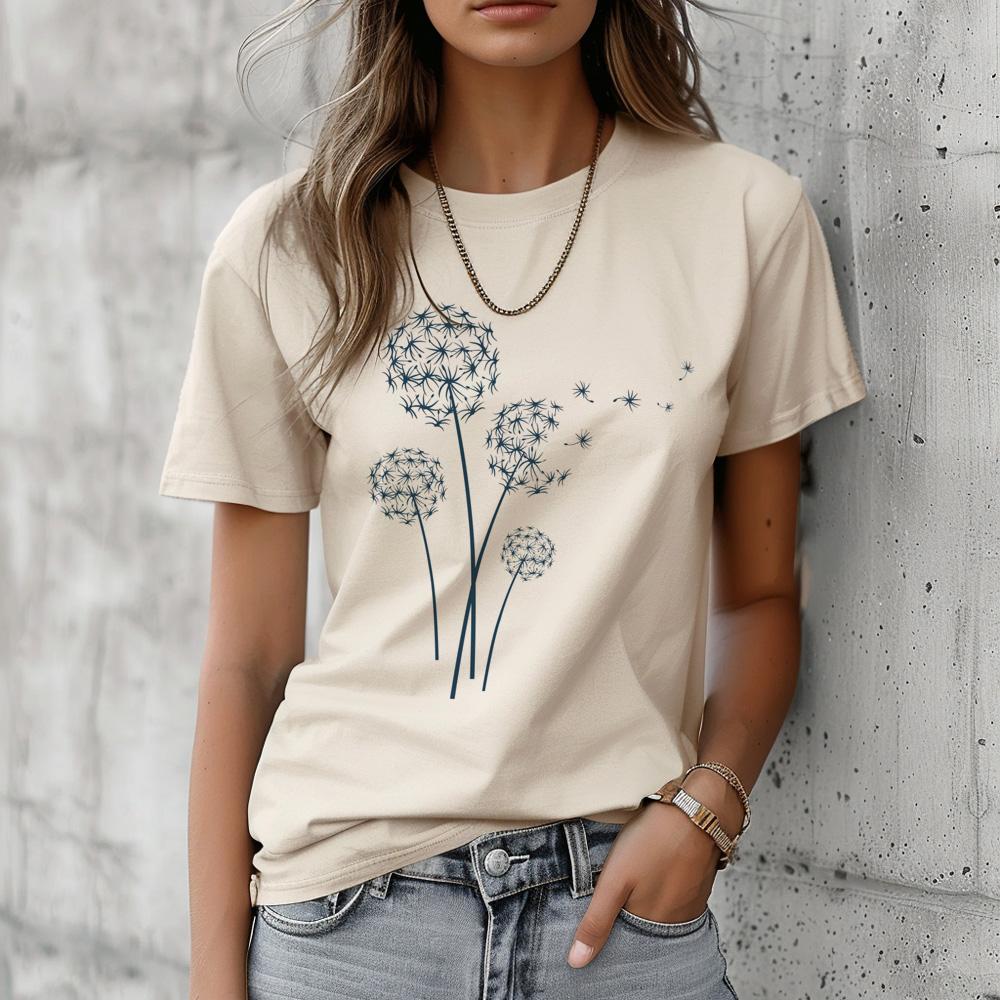 Dandelion T-shirts Women Harajuku Comic Graphic Top Girl Graphic Designer Japanese Clothing