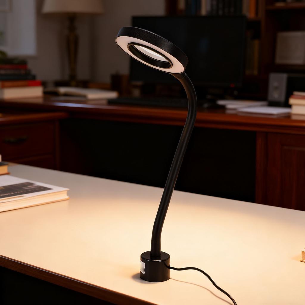 60X Magnifying Glass 10w Magnetic Magnifying Glass LED Reading Lamp with 3 Color Modes for Manicure Crafting