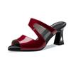 women fashion sweet wine red mesh breathable slip on high heel shoes lady casual beige sexy party heel pumps ab625