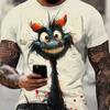 Summer Men's T Shirt Short Sleeve Animal Print Casual O-Neck Oversized Pullover Fashion Streetwear Male Clothing Cat T-Shirts
