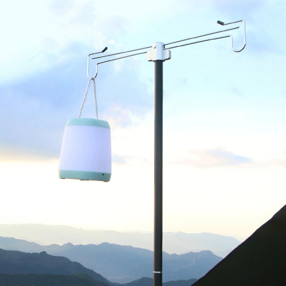 Campinglaternenständer Zusammenklappbare Lampenstange Campinglicht Hängestangen Aluminiumlegierung Outdoor-Laternenstange für Picknick